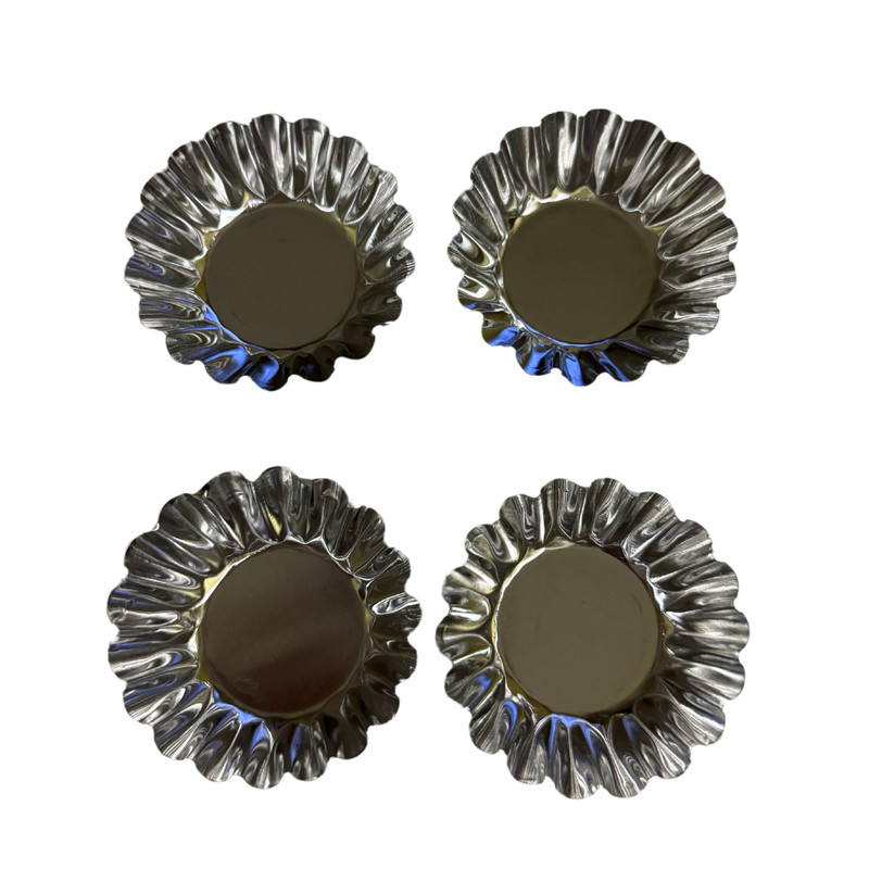 4 PCS Cake Aluminum Lined Cupcake Egg Tart Cookie Flower Mold Mould Tool Hot US gallery