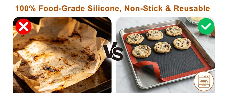 15.7"x11.8" Perforated Baking Mats, Non-Stick Hollow Out Silicone Mat, Reusable gallery
