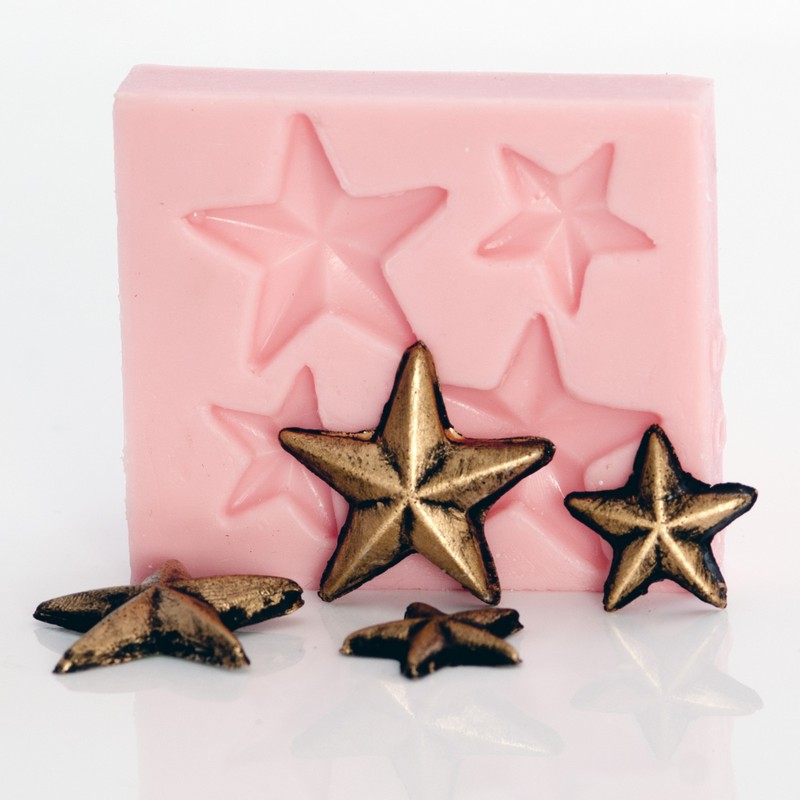 Star Mold - flexible silicone mold, jewelry, resin, clay, food safe mold (902) gallery