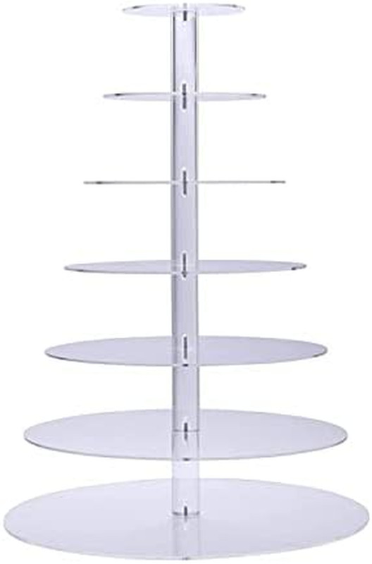 7-Tier Acrylic Cupcake Stand for Weddings and Events Display gallery