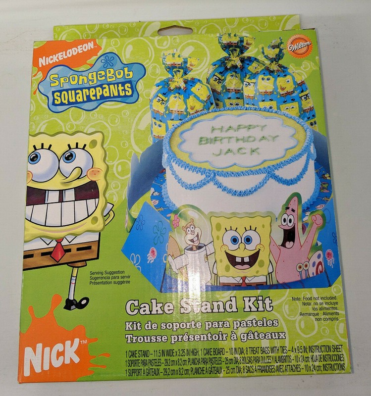 Spongebob Squarepants Cake Stand Wilton Brand New RARE HTF NIP NIB Birthday bday