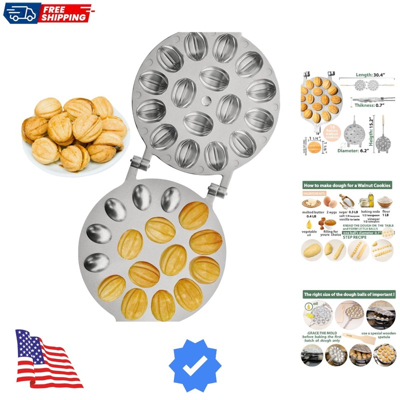 Walnut Cookie Oreshek Maker 16 nut by