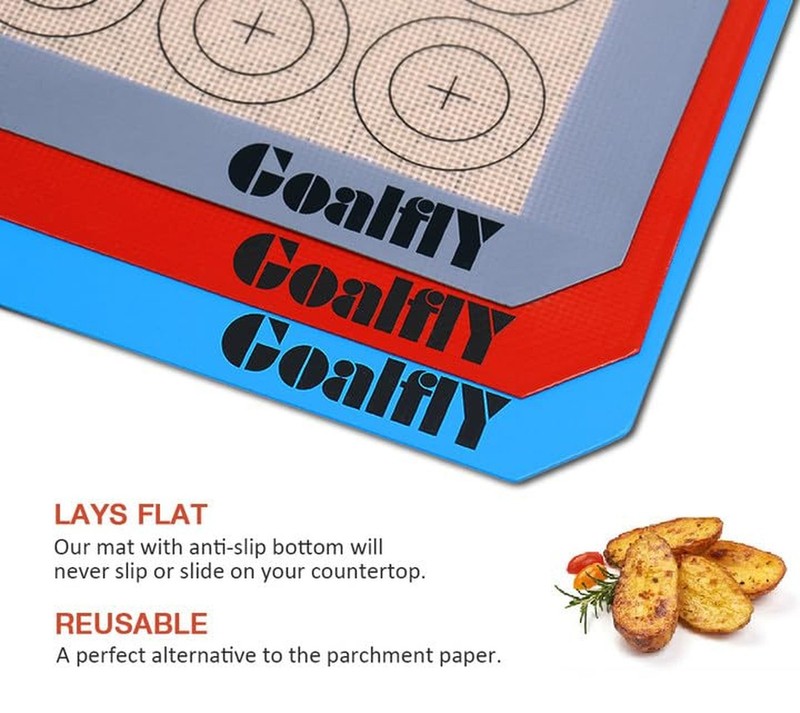 Small Macaron Silicone Baking Mat, 3 Pack Quarter Sheet Baking Mats (11.8 x 8... gallery