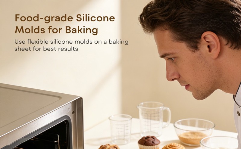 Silicone Muffin Pans for Baking Nonstick 2 Pcs, 12 Cup Regular Cupcake Pan, gallery