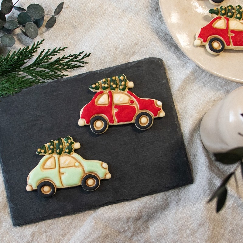 Christmas Tree on Car Cookie Cutter - merry xmas winter festival magical advent gallery