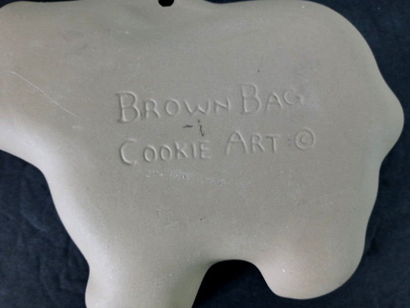 Brown Bag Cookie Art Heart and Pig Mold Vintage Floral and Pig gallery