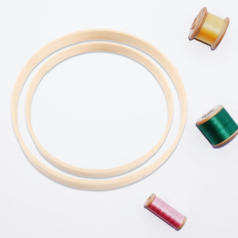 10pcs Bamboo Wreath Hoop: Dream Catcher Rings - 9.8in and 11.8in Macrame Floral gallery