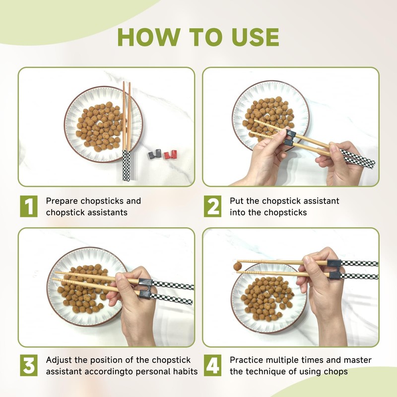 5 Pairs Reusable Adult Kid Training Chopsticks Trainers for Beginners, Japane... gallery