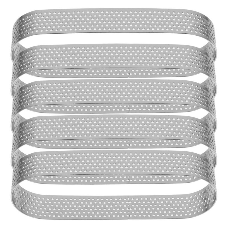 6pcs Stainless Steel Tart Rings Oval Cake Molds For Baking Nonstick Pastry Ring