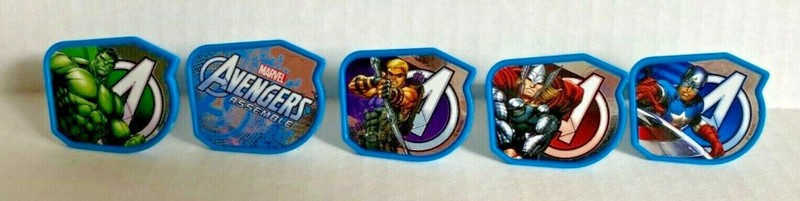 Bakery Crafts Plastic Cupcake Rings Toppers New Lot of 6 “The Avengers” #1