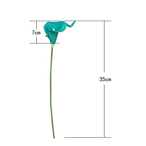 Artificial Calla Lily Teal Flowers for Wedding Bouquet FlowerPcs 12 Teal Blue gallery