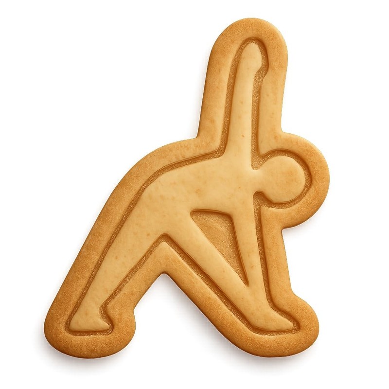 Triangle Pose Cookie Cutter & Stamp, Fondant & Clay - 4x3.3 gallery