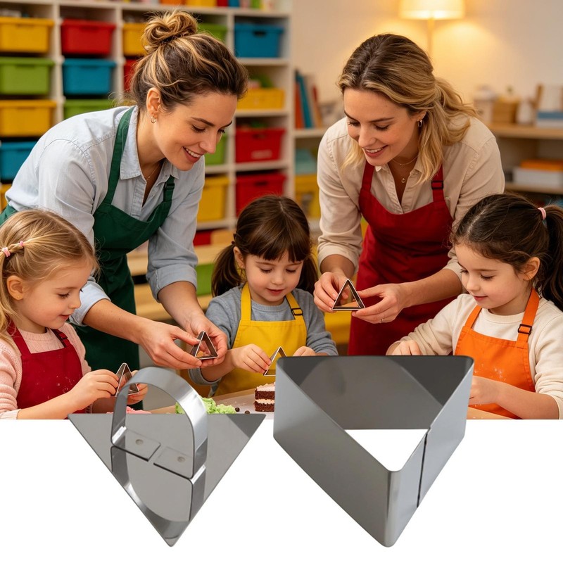 Cake Ring Mold Triangular Stainless Steel Mousse Cutter Ring Mold gallery
