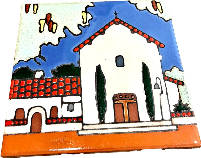 Trivet San Miguel 16th Mission Ceramic NEW Cooking Decor