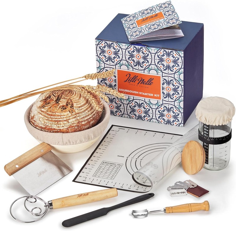 Sourdough Starter Kit all-in-one 18PCS, Premium Sourdough Bread Baking