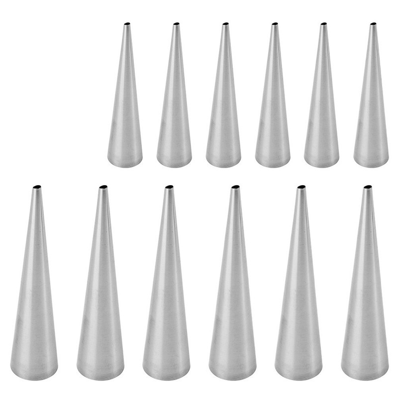 12 Pcs Baking Tools Pastry Cones Piping Stick Miss Horn Forms Tube Molds gallery