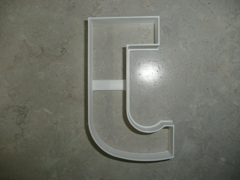 LETTER J 4 INCH UPPERCASE CAPITAL BLOCK FONT COOKIE CUTTER USA PR4223 gallery
