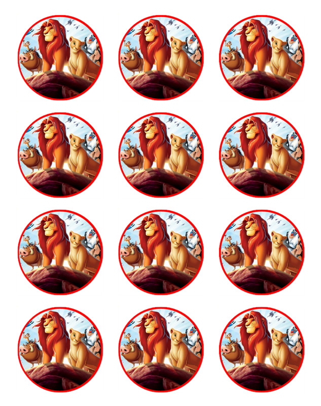 Lion King Cake & Cupcake Toppers – Edible Icing Jungle Party Decorations gallery