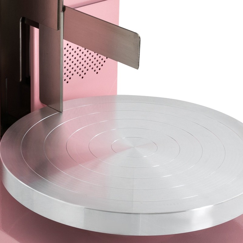 Cake Decorating Coating Machine 14.17" Turntable Pink 0–200 RPM for 4–12" Cakes gallery
