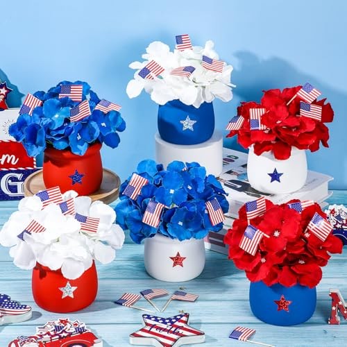 Funnymoom 6 Pack 4th of July Table Decor 250th Anniversary Artificial Flowers gallery