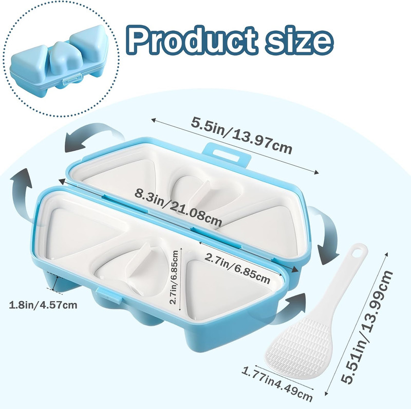 6 in 1 Onigiri Mold,Heart-Shaped Onigiri Mold,Make 6 Rice Balls Quickly at Once, gallery