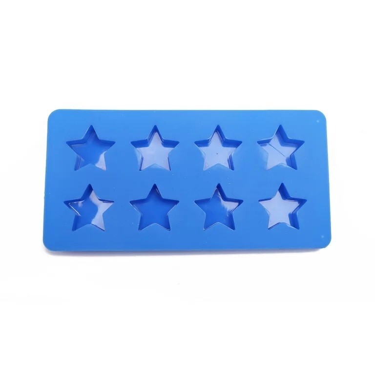 Star Silicone Mold, Way to Celebrate! Blue, Baking, Non-stick, 8 Cavities 8"x4" gallery