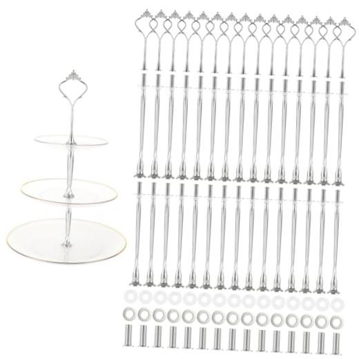 15 Sets 3 Tiered Cake Stand Hardware Kit, Zinc-Alloy Heavy Duty | 3 Tier Cake