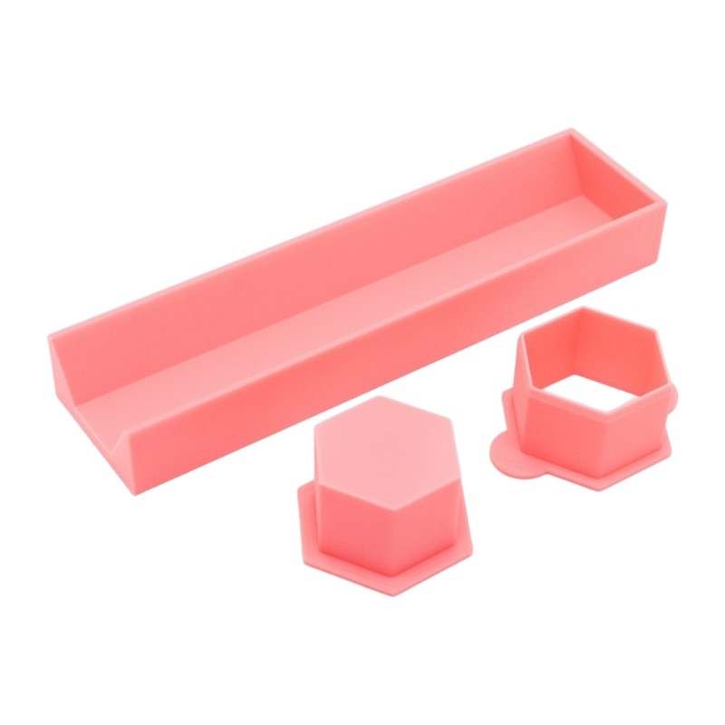 Creative Cake Cookie Cutter Molds Tray Set Hexagon Shape for Home Baking Tool