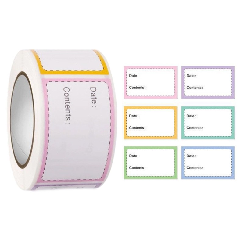 250Pcs Storage Sticker Date Labels 50x30mm Freezer Label for Labelling