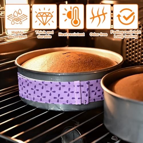4 PCS Cake Strips for Even Baking, Dampen Baking Strips for Cake Pans Strip gallery