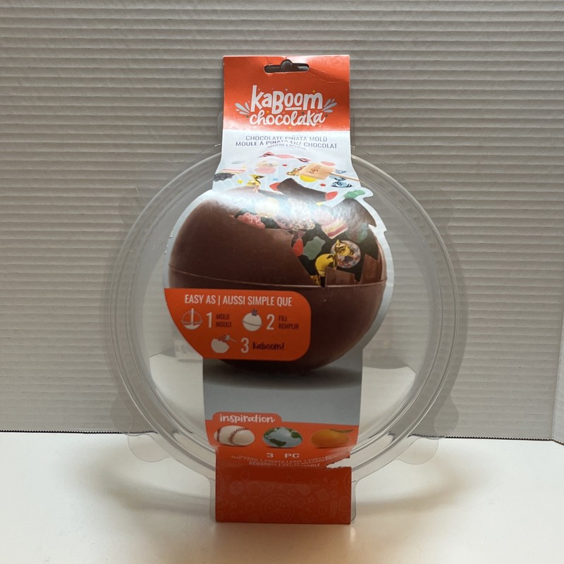 KaBoom Chocolaka 3pc Chocolate Sphere Ball Piñata Mold REUSABLE 369431 NEW