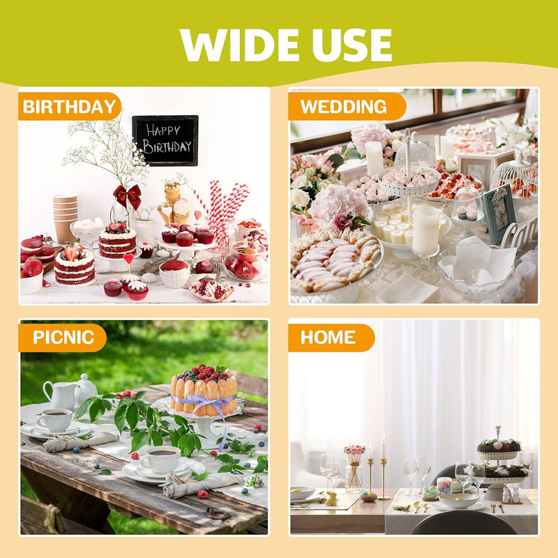Rustic 7-Pc Wood Dessert Display Set with Cupcake Stands for Parties & Events gallery