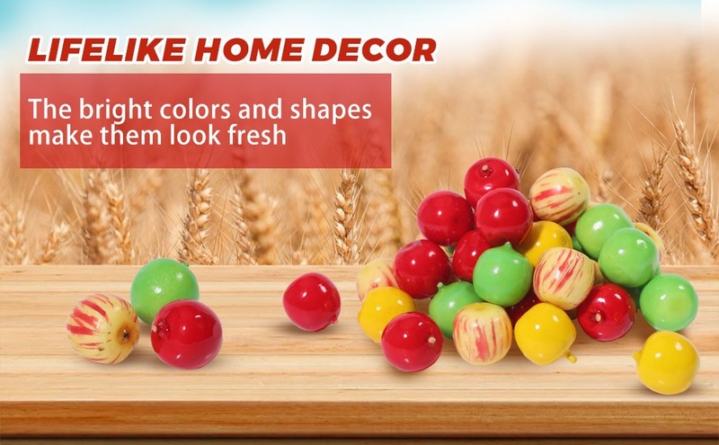 60Pcs 4 Styles Fo Fruit Artificial Mini , Fake for gallery