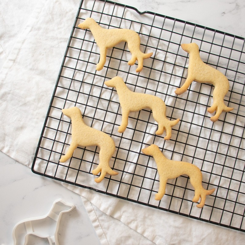 Greyhound Cookie Cutters Set - dog face portrait treats birthday adoption rescue gallery
