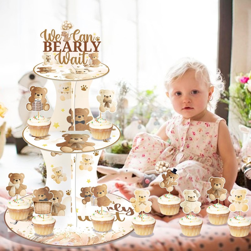 We Can Bearly Wait Baby Shower Decorations - We Can Bearly Wait Cupcake Stand... gallery
