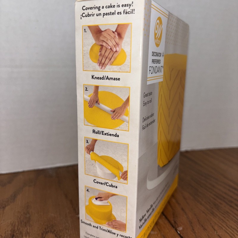 Wilson NEW Yellow Fondant, Vanilla Flavored—Ready To Roll & Eat! 1.5lb gallery