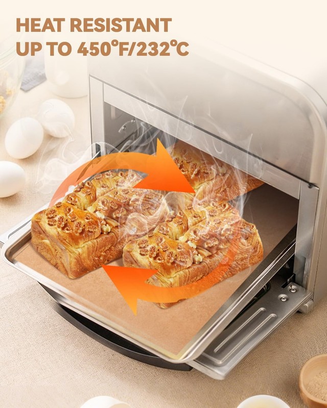 125PCs Air Fryer for 4 Slice Toaster Oven, Unbleached Parchment Paper gallery
