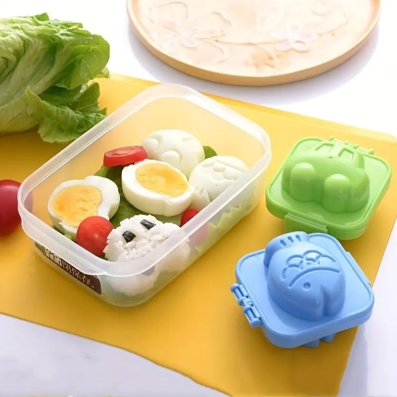 8pcs Non-Stick Silicone Egg Molds - Cute Cartoon Sushi Rice Ball DIY Bento Acces gallery