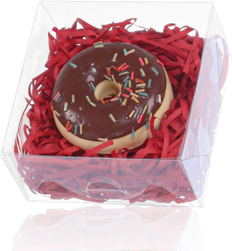50pcs 4x4x2 Inch Plastic Clear Pastry Boxes – Cookies, Doughnuts, Soap, Truffle,