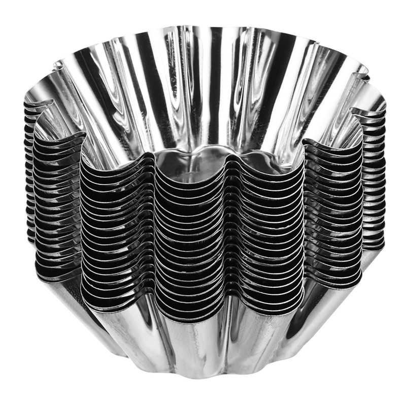 30pcs Cupcake Cast Stainless Steel Mini Cupcake Cake Pans 2.9 x 1 Inch