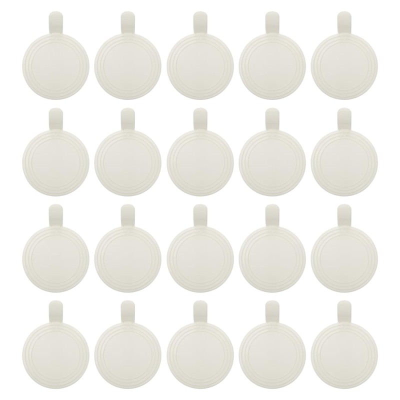 100 PCS 3.93×2.95 Inch Round Mini Cake Boards Plastic Pastry Dessert Tray
