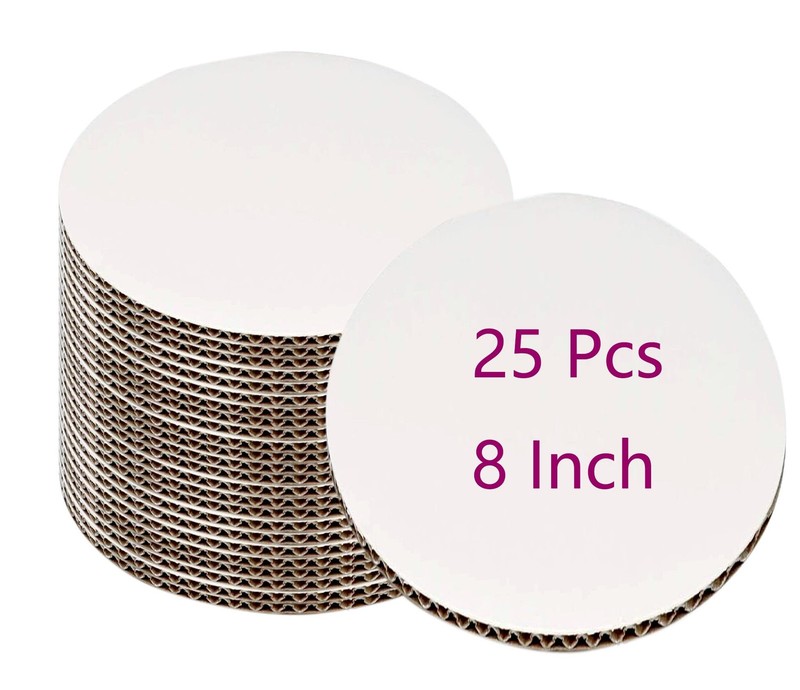 25pcs White Cake Boards 8 inch Round Disposable Cake Circle Plate Waterproof …