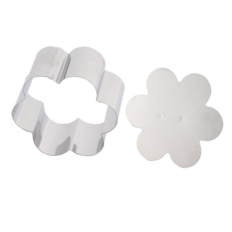 Kitchen Metal Flower Shaped Biscuit Cookie Cake Bakery Cutter Mold Set 2 in 1 gallery