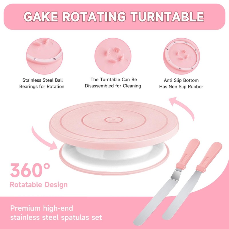 Cake Decorating Kit - Cake Turntable for Decorating with Baking Springform Pa... gallery