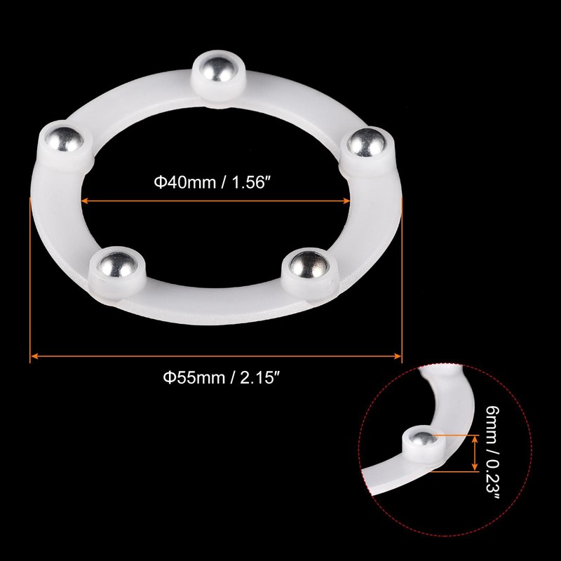 2 Inch Rotary Swivel Bracket with Steel Ball Bearings, White 6pcs gallery