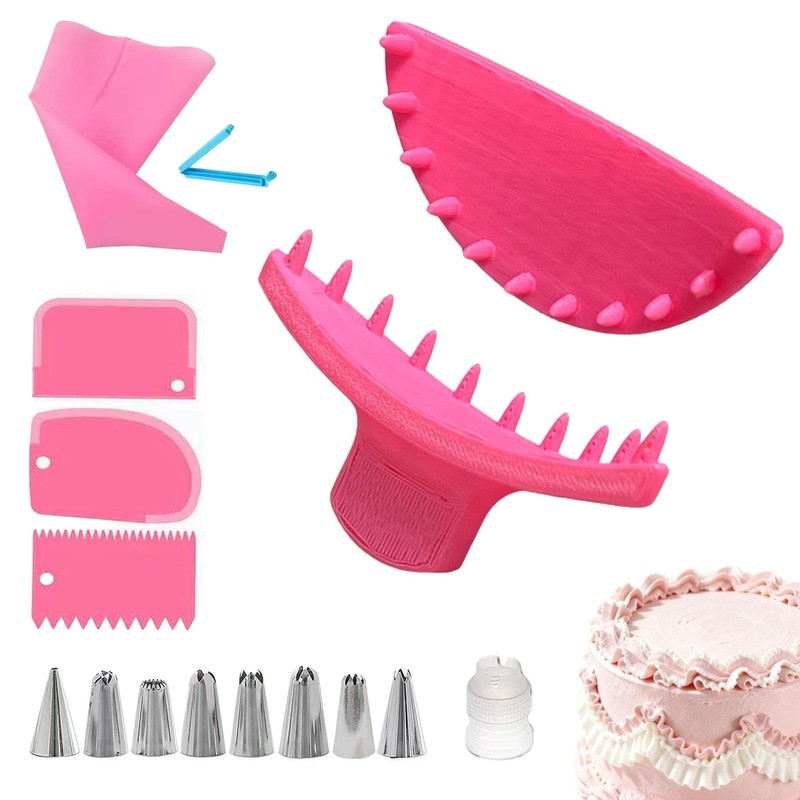 Cake Arch Guide Tool & Piping Guide Stencil, 16 Pcs Cake Decorating Tools wit…