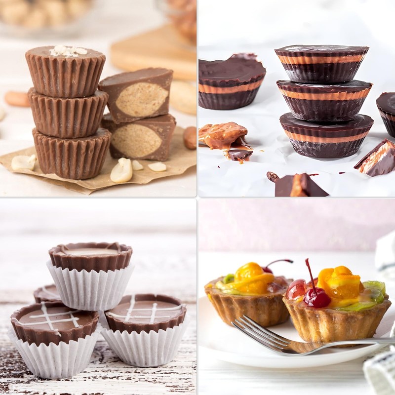 3 PCS Peanut Butter Cup Molds, 12 Cavity Non-stick Silicone Chocolate Candy M... gallery