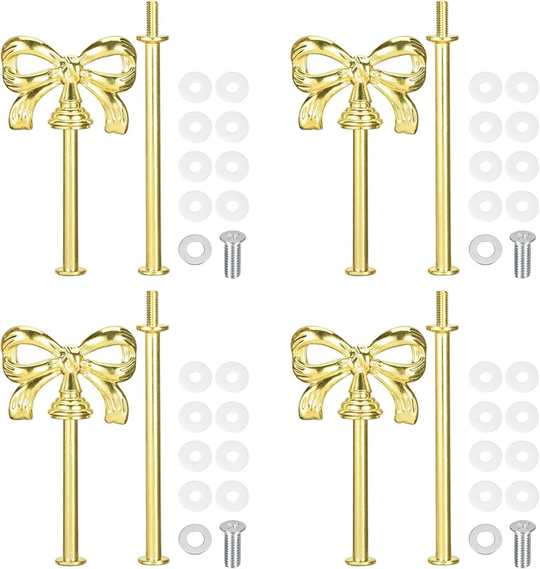 4 Set 2-Tier Cupcake Stand Hardware Handles, Zinc Alloy Cake Plate Stand Handle gallery