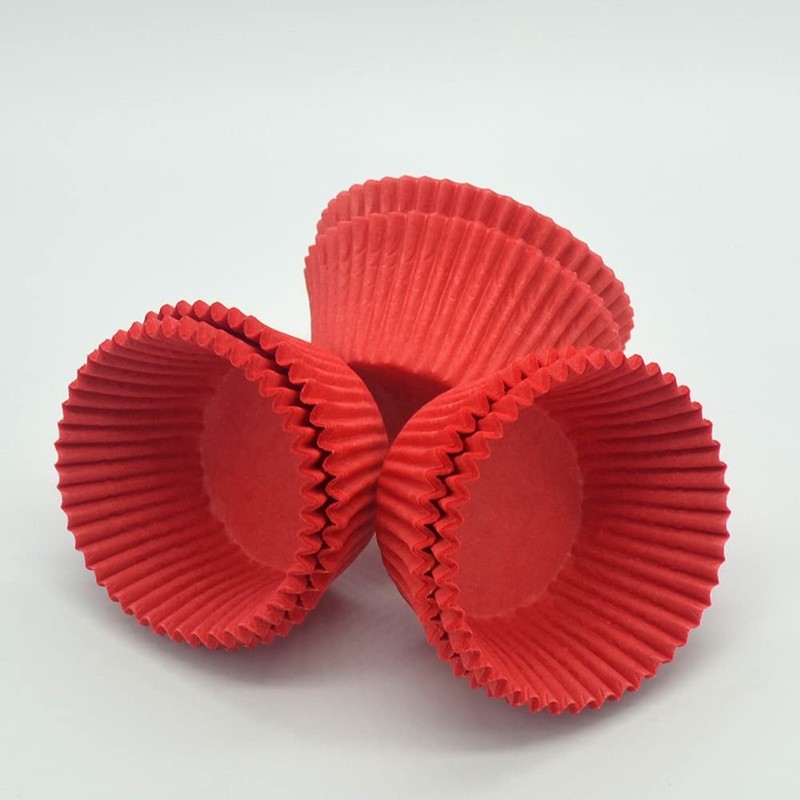 150 PCS Red Cupcake Liners Greaseproof Paper Standard Baking Cups Wedding Party gallery