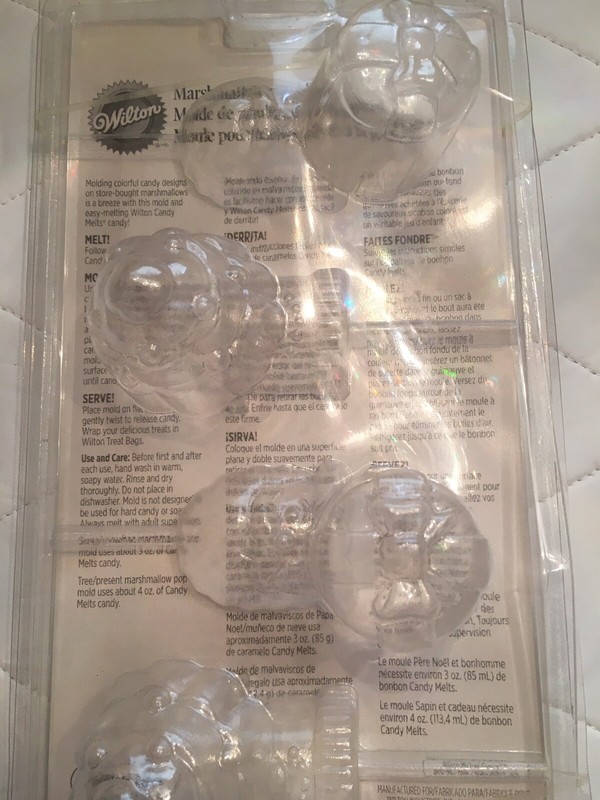 Wilton Christmas Marshmallow Pop Mold • 2 Molds ~ Santa Snowman Gifts Trees gallery